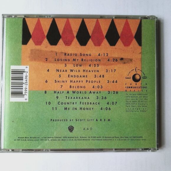 R.E.M. Out of Time CD 1991 Warner Bros 075992649629 - Picture 2 of 3